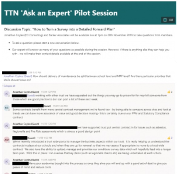 Ask an expert session
